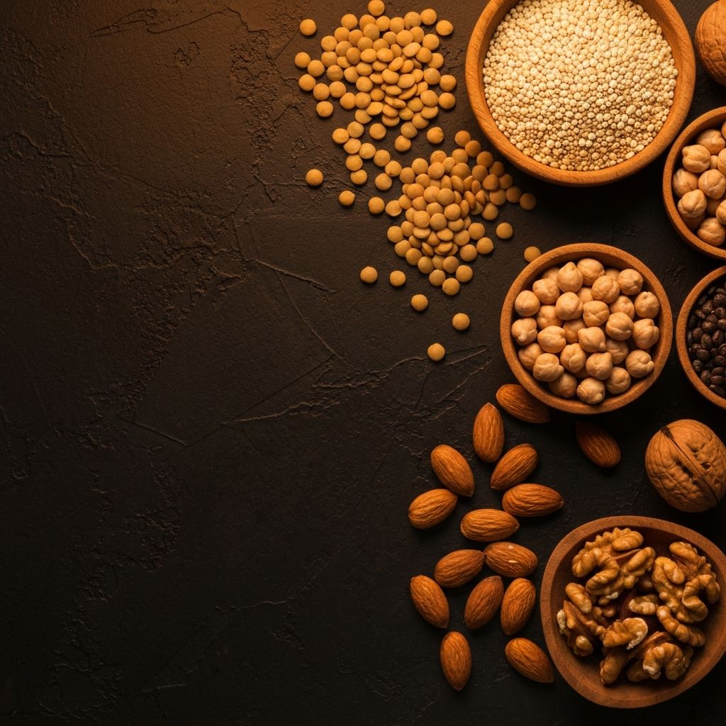 Stročnice, quinoa in oreščki kot viri rastlinskih beljakovin