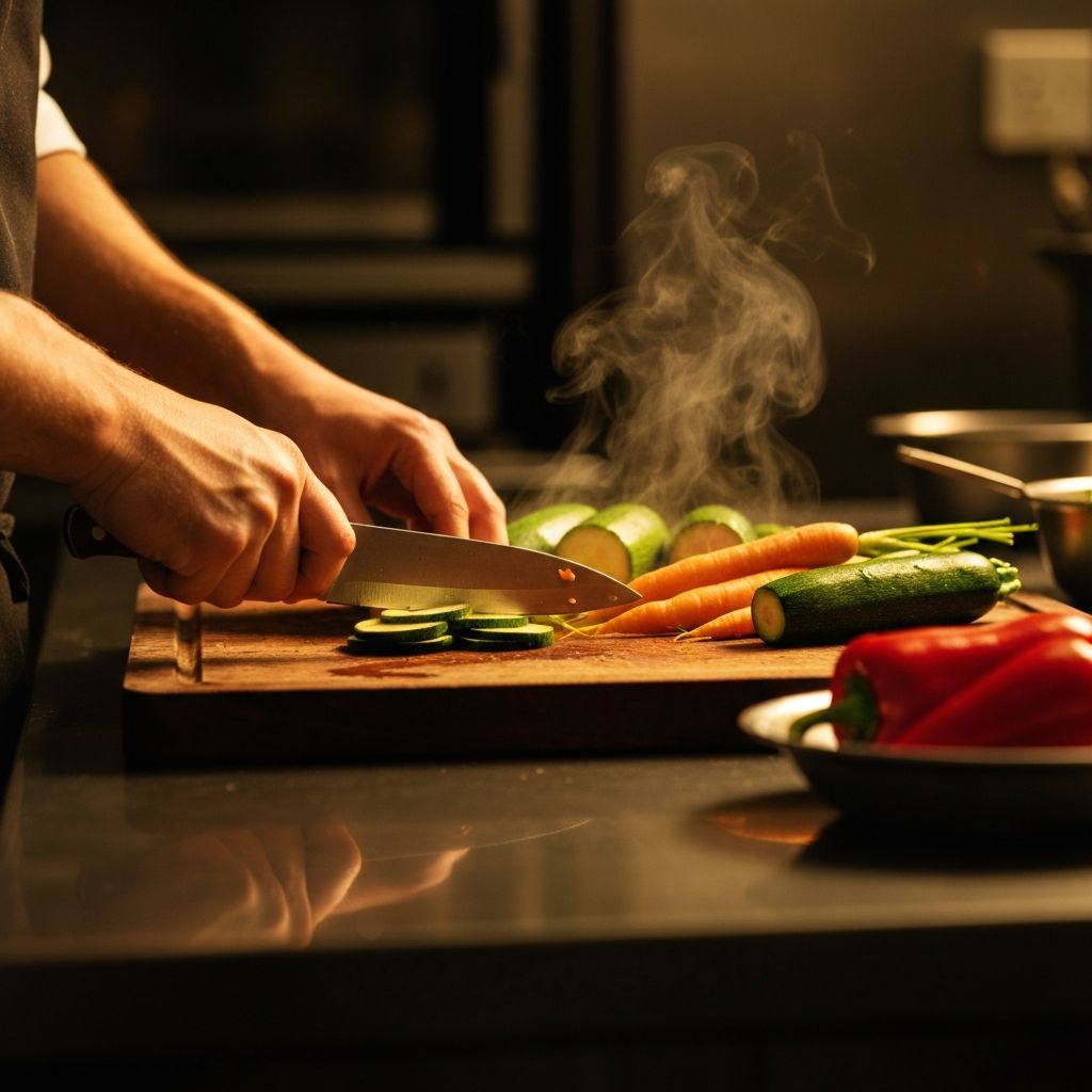 Rezanje sveže zelenjave